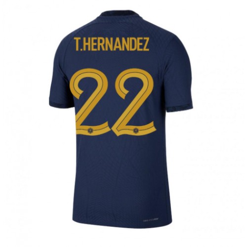 France Theo Hernandez #22 Replica Home Stadium Shirt World Cup 2022 Short Sleeve